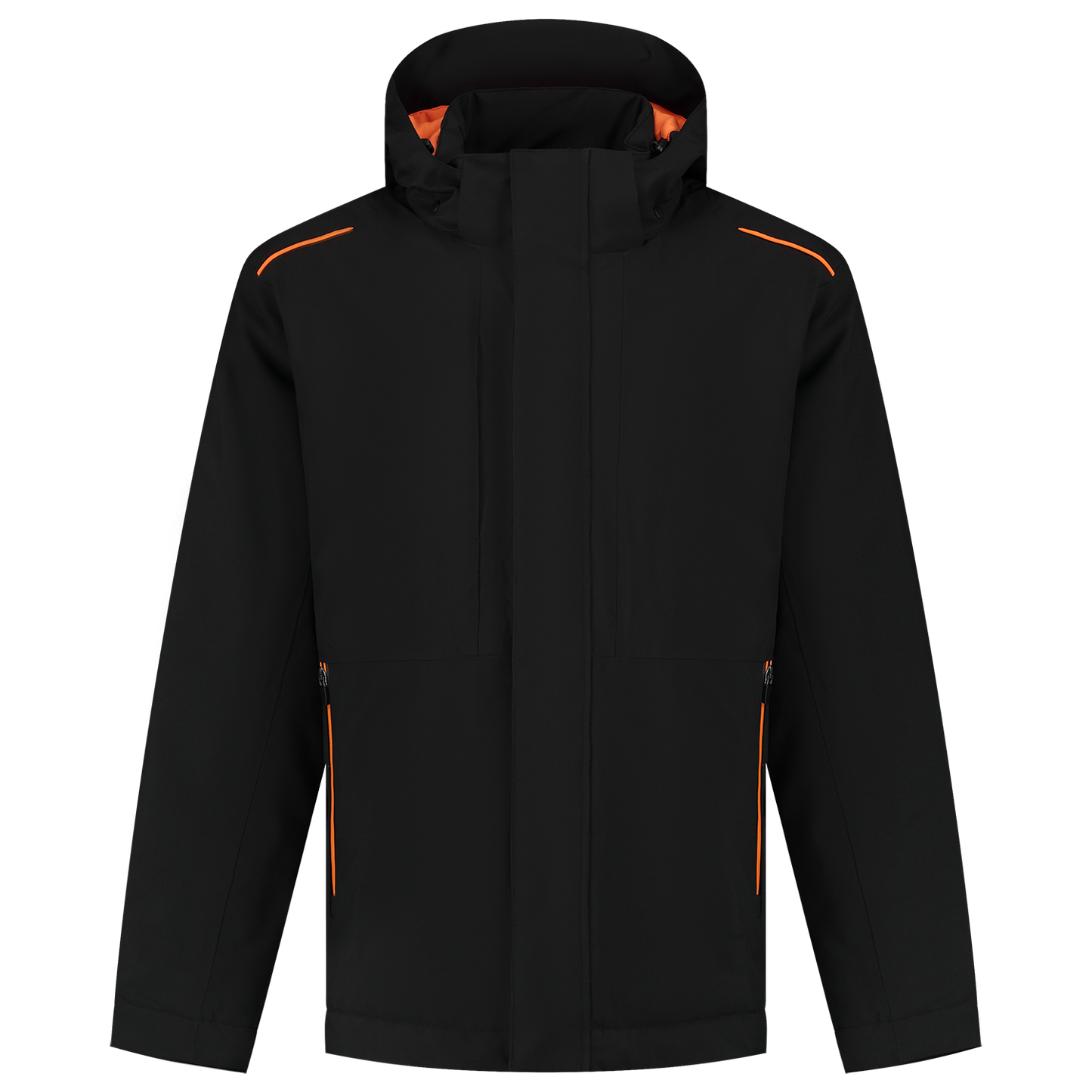 Tricorp Workwear Accent Jassen 402703 winter tech shell waterdicht winddicht unisez zwart-oranje(blackorange)