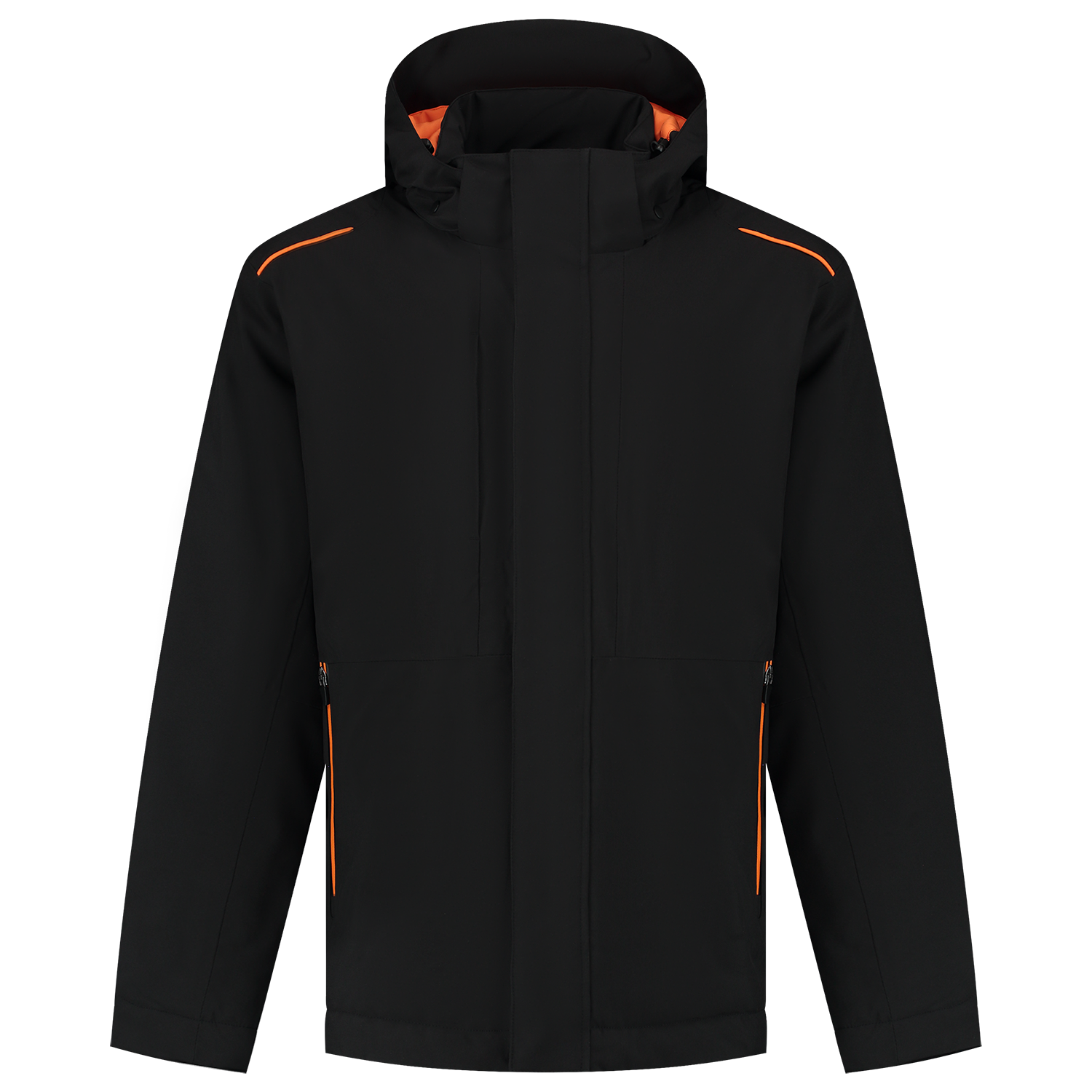 Tricorp Workwear Accent Jassen 402703 winter tech shell waterdicht winddicht unisez zwart-oranje(blackorange)