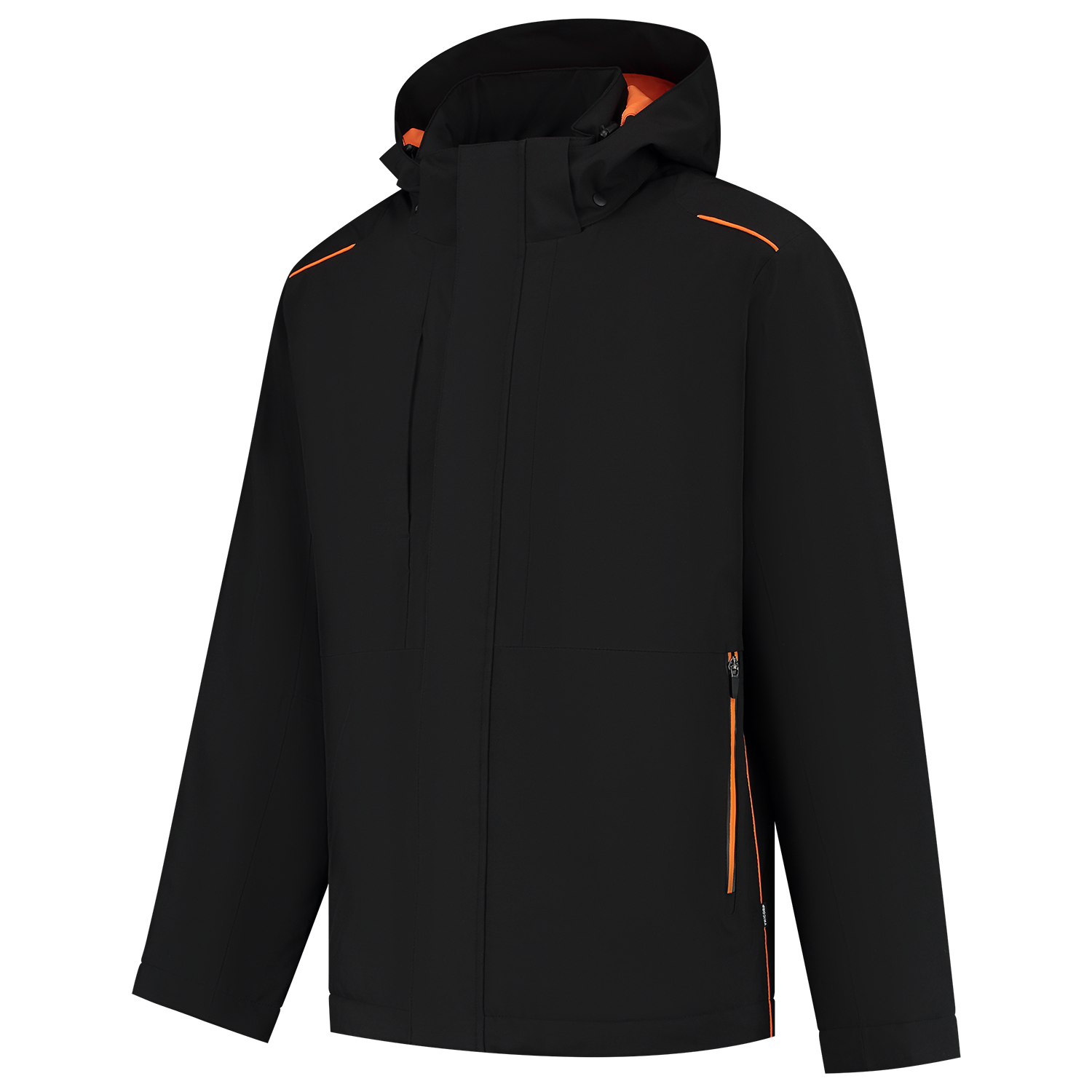Tricorp Accent Jassen 402703 winter tech shell waterdicht winddicht unisez zwart-oranje(blackorange)