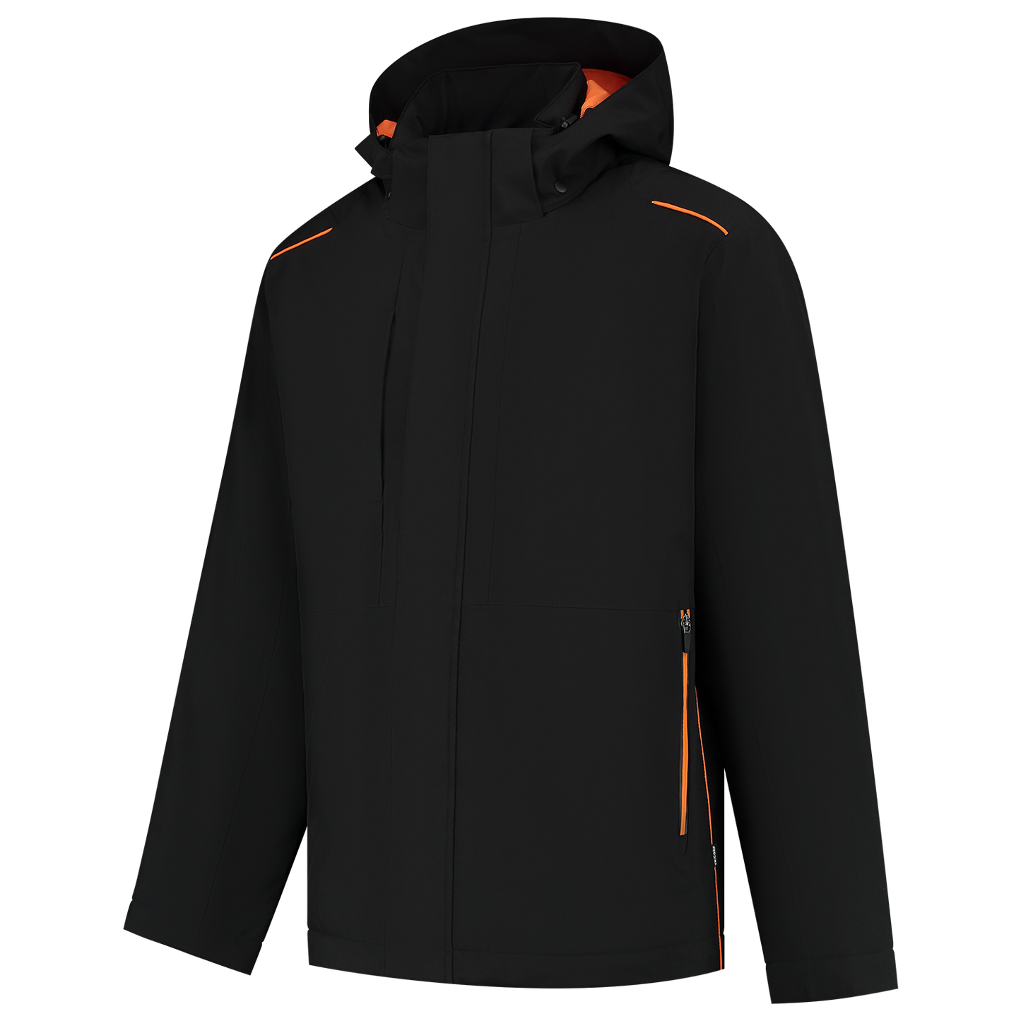 Tricorp Workwear Accent Jassen 402703 winter tech shell waterdicht winddicht unisez zwart-oranje(blackorange)