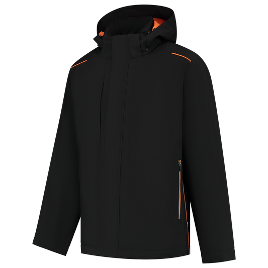 Tricorp Workwear Accent Jassen 402703 winter tech shell waterdicht winddicht unisez zwart-oranje(blackorange)