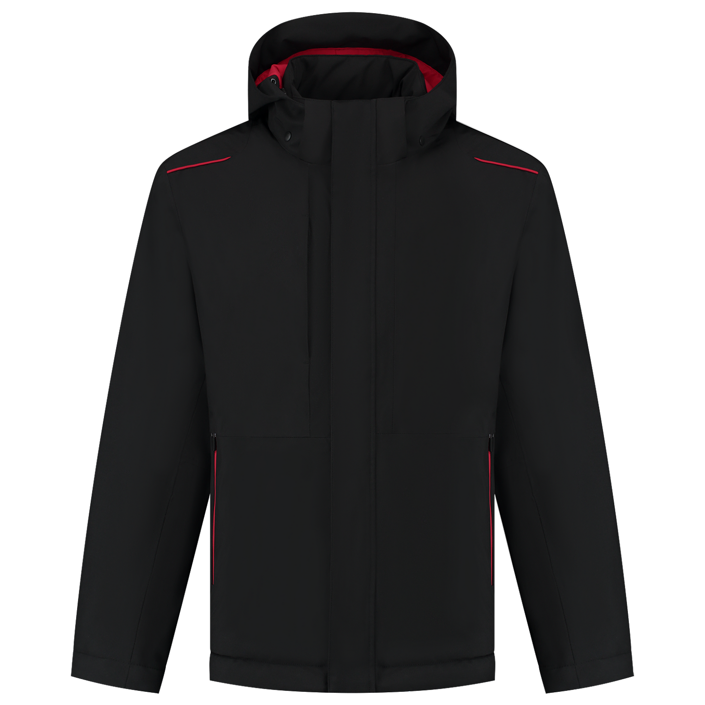 Tricorp Accent Jassen 402703 winter tech shell waterdicht winddicht unisez zwart-rood(blackred)