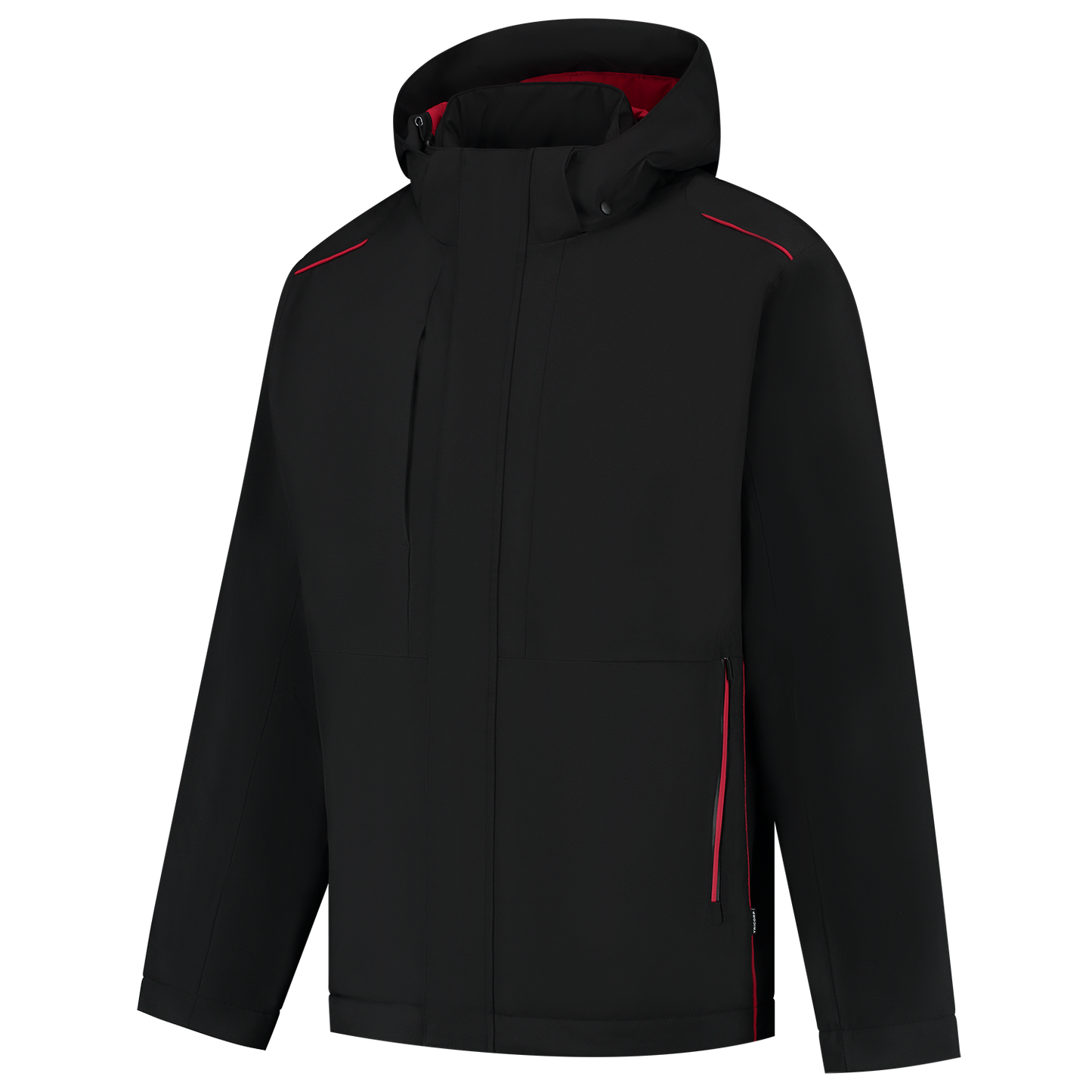 Tricorp Workwear Accent Jassen 402703 winter tech shell waterdicht winddicht unisez zwart-rood(blackred)
