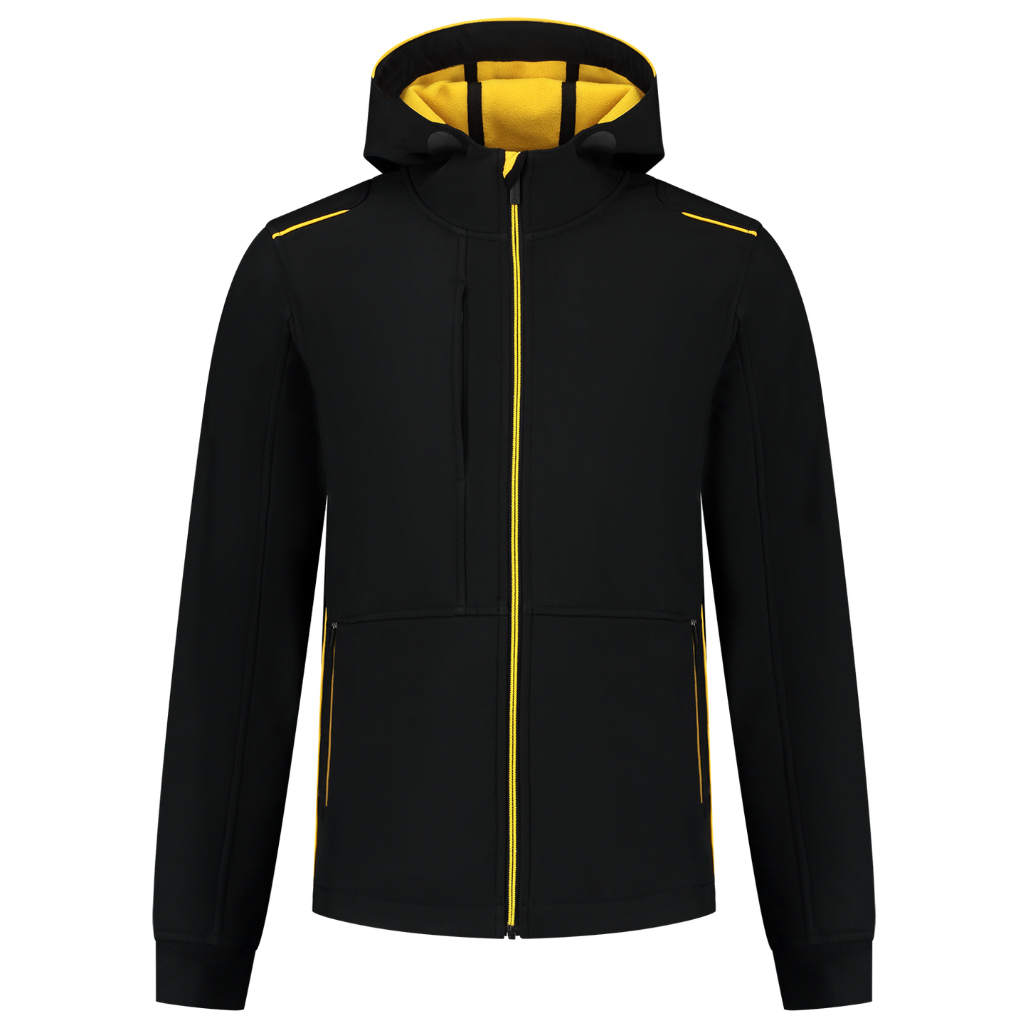 Tricorp Workwear Accent Jassen 402705 Softshell Capuchon zwart-geel(blackyellow)