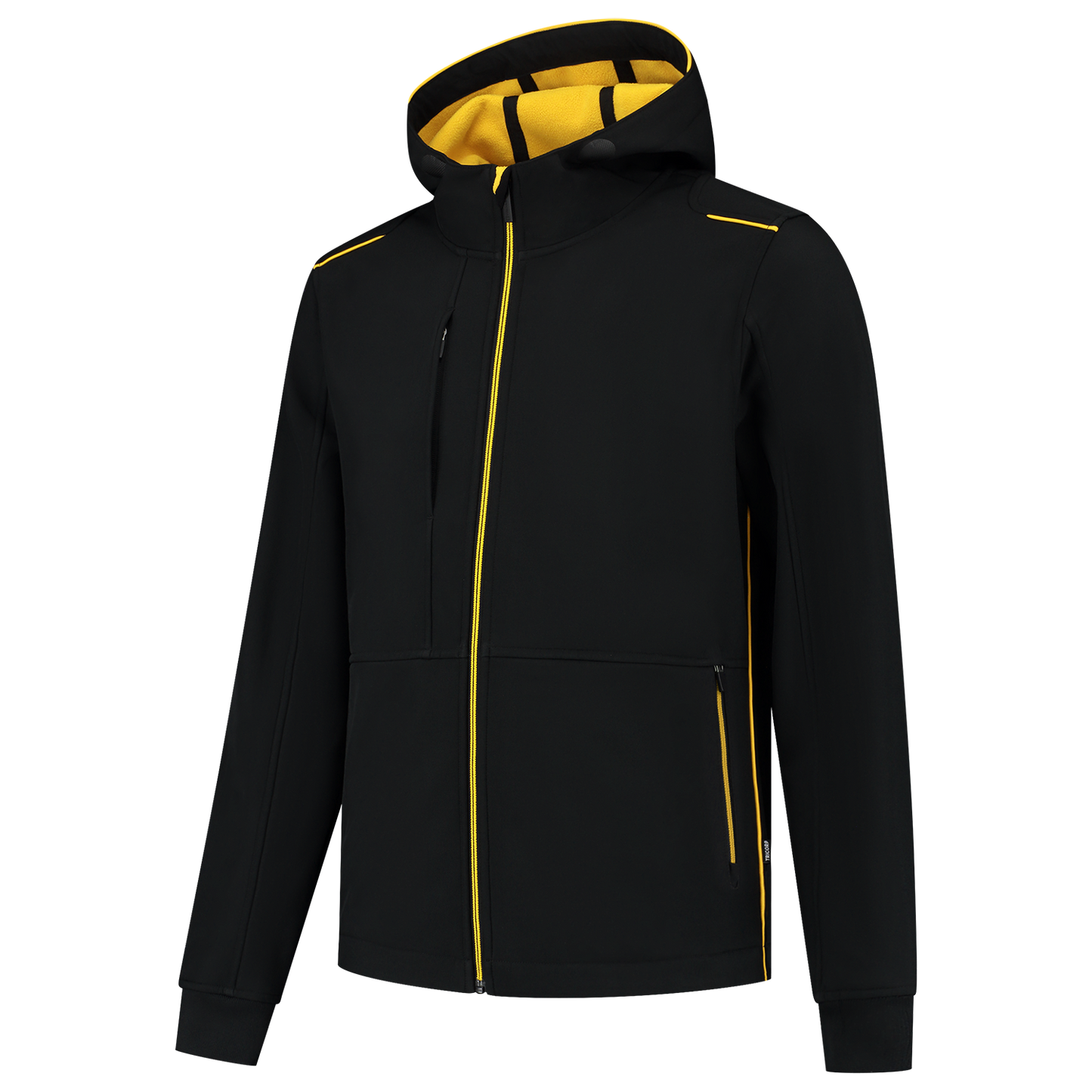 Tricorp Workwear Accent Jassen 402705 Softshell Capuchon zwart-geel(blackyellow)