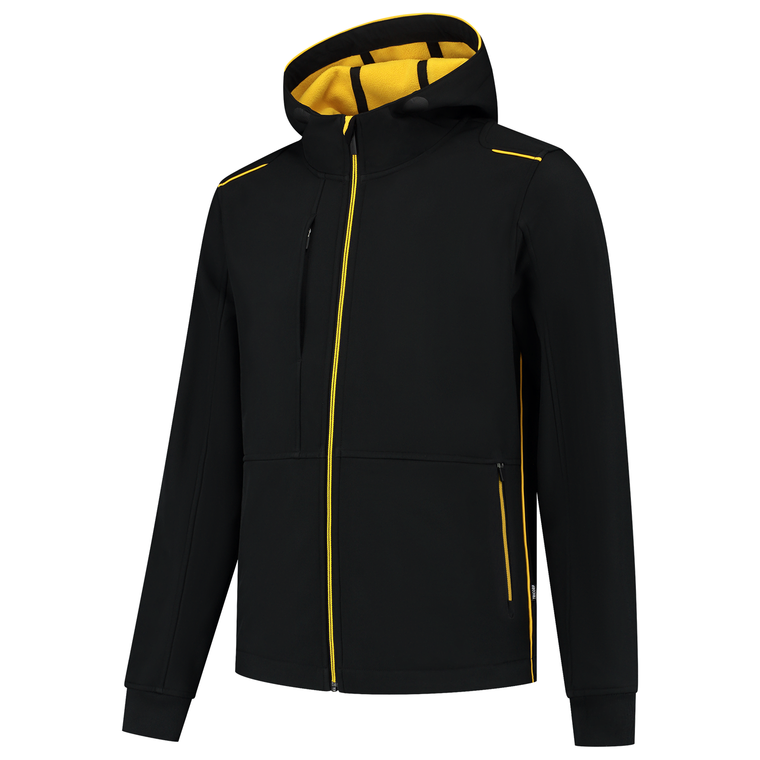 Tricorp Workwear Accent Jassen 402705 Softshell Capuchon zwart-geel(blackyellow)