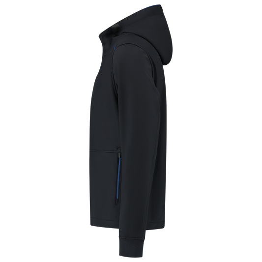 Tricorp Workwear Accent Jassen 402705 softshell capuchon winddicht bicolor unisex marineblauw-koningsblauw(navyroyalblue)