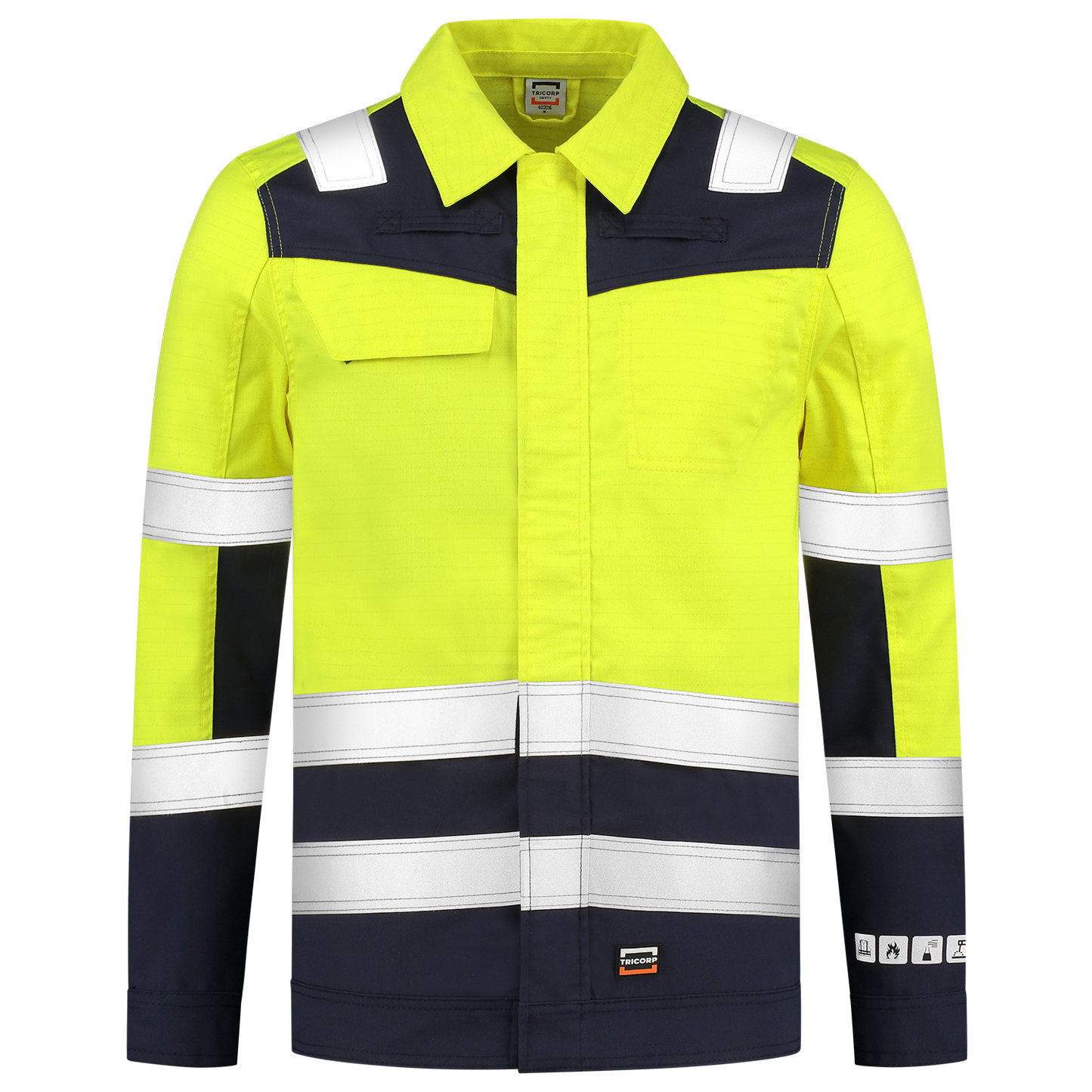 Tricorp Safety 60 Graden;Multinorm Jassen 403015 fluo geel-inktzwart(fluoryellowink)