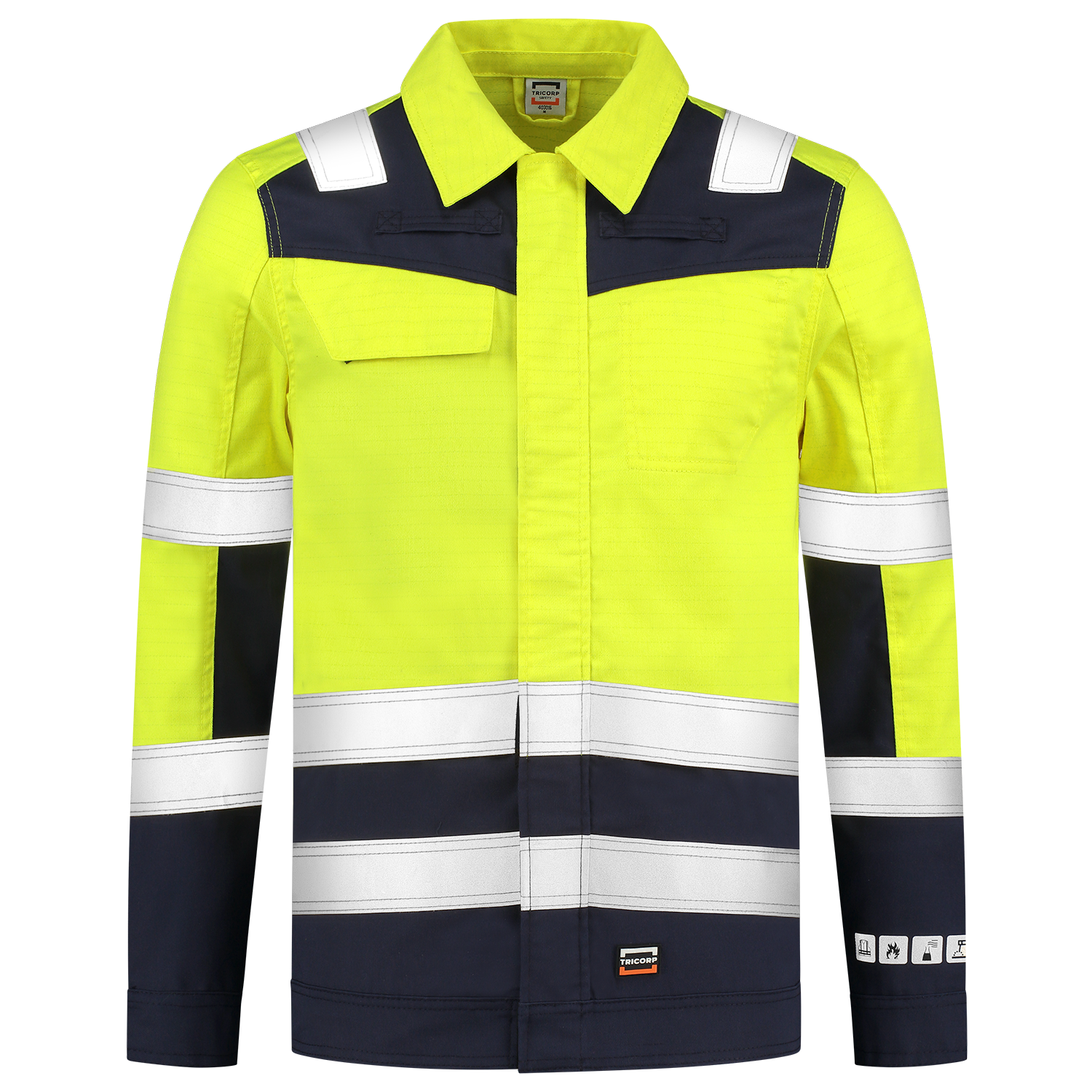 Tricorp Safety 60 Graden;Multinorm Jassen 403015 fluo geel-inktzwart(fluoryellowink)