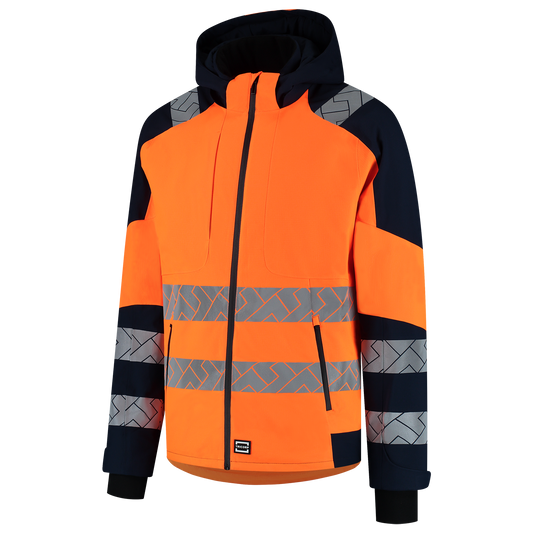 Tricorp Workwear High Vis Redefined Winterjas 406107 Ripstop HiVis fluo oranje-inktblauw(fluororangeink)