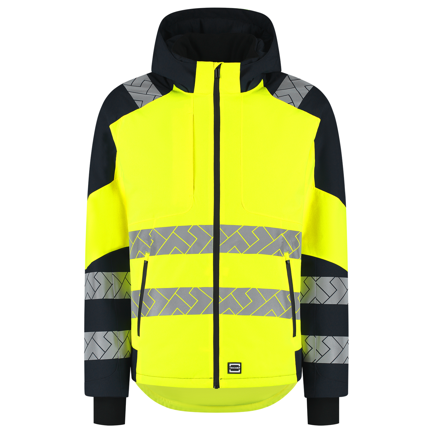 Tricorp Workwear High Vis Redefined Winterjas 406107 Ripstop HiVis fluo geel-inktblauw(fluoryellowink)