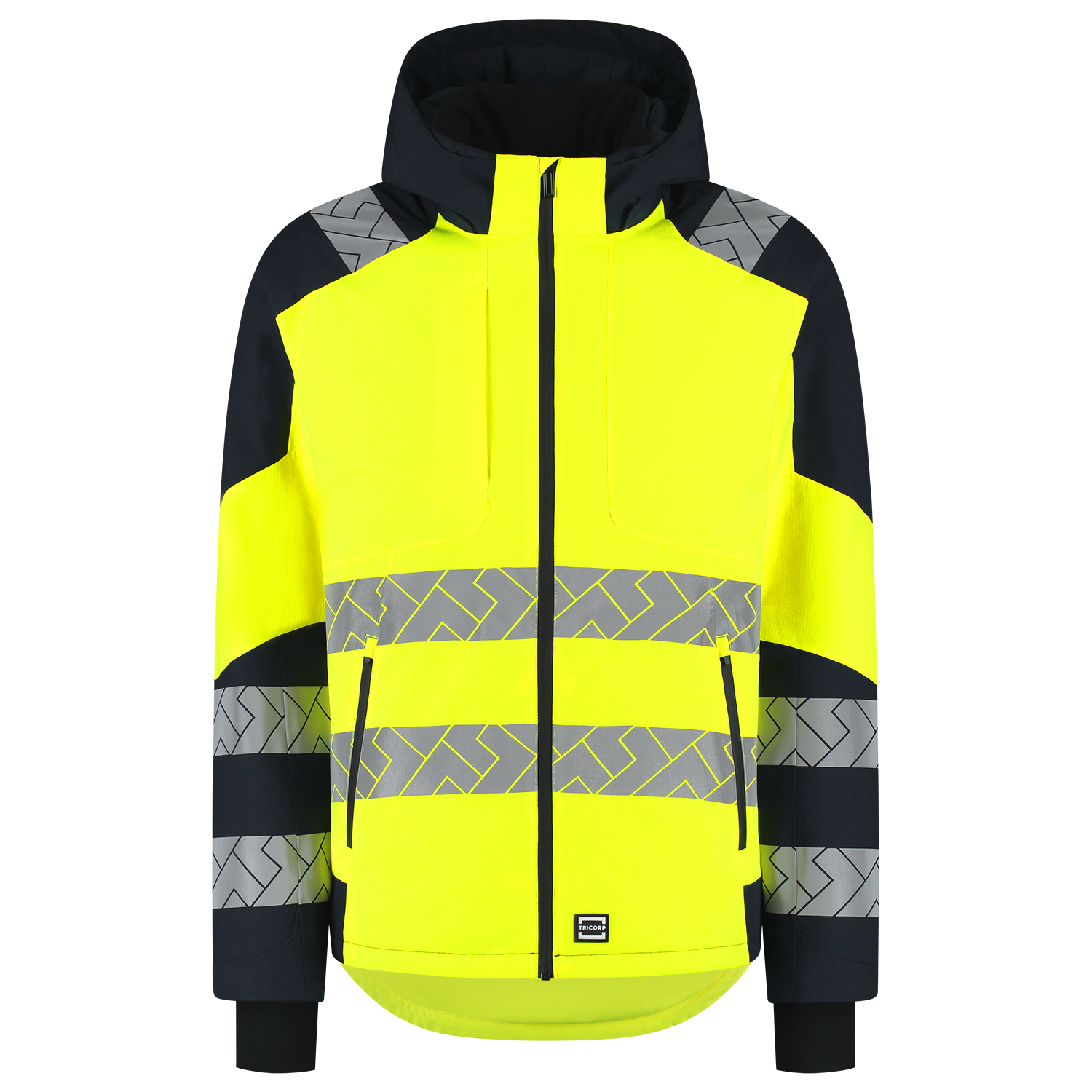 Tricorp Workwear High Vis Redefined Winterjas 406107 Ripstop HiVis fluo geel-inktblauw(fluoryellowink)