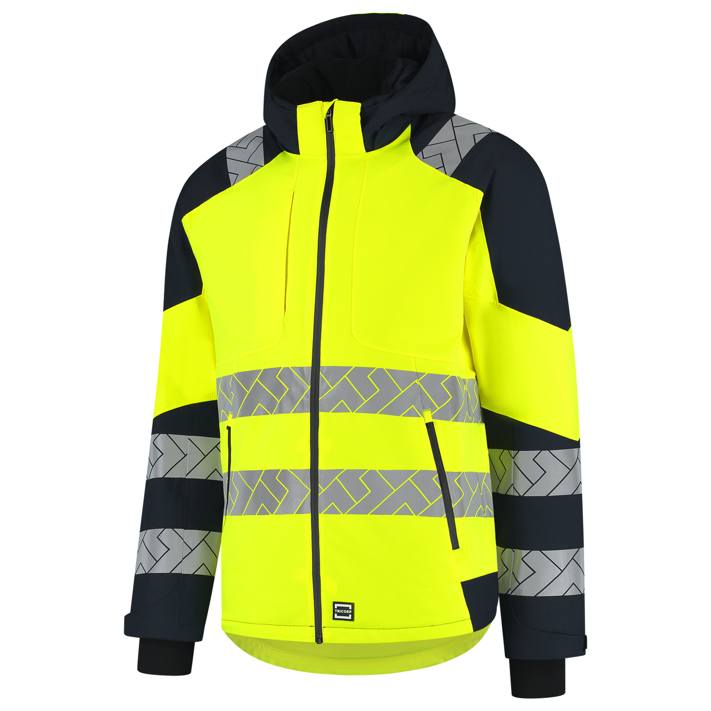 Tricorp Workwear High Vis Redefined Winterjas 406107 Ripstop HiVis fluo geel-inktblauw(fluoryellowink)