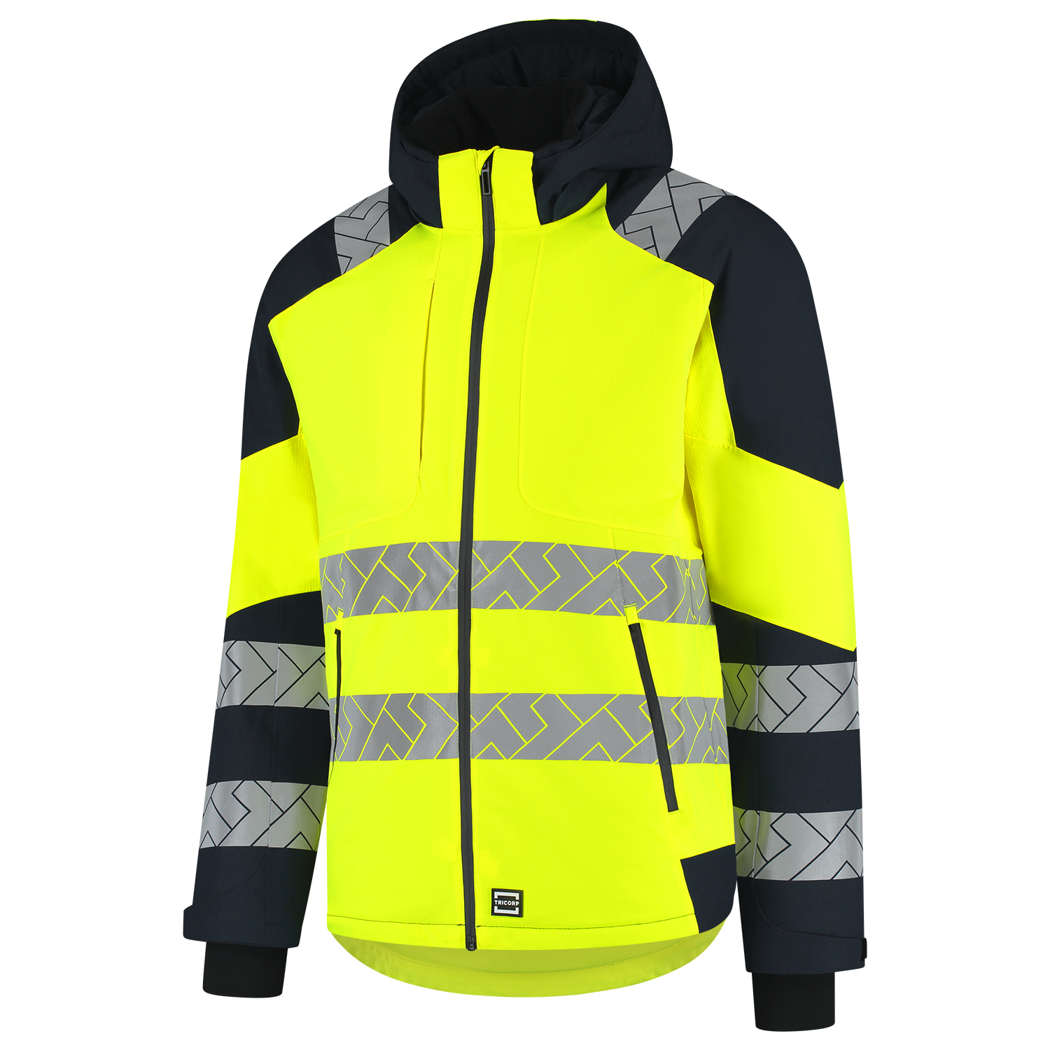 Tricorp Workwear High Vis Redefined Winterjas 406107 Ripstop HiVis fluo geel-inktblauw(fluoryellowink)