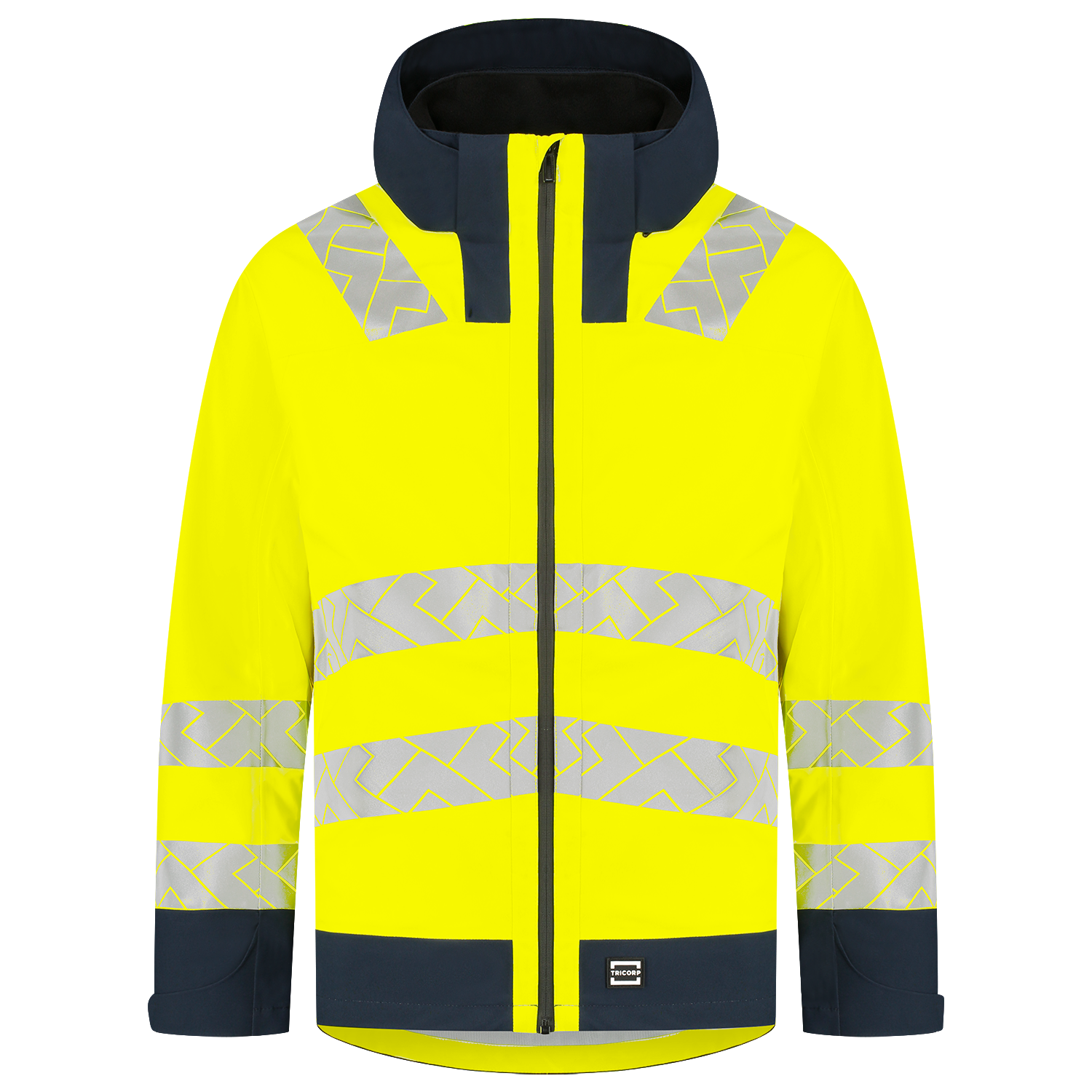Tricorp Workwear High Vis Redefined Regenjas 406108 Techshell HiVis fluo geel-inktblauw(fluoryellowink)