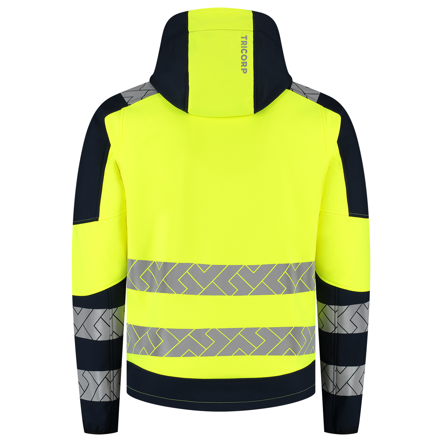 Tricorp Workwear High Vis Redefined Jassen 406109 Softshell Capuchon HiVis fluo geel-inktblauw(fluoryellowink)
