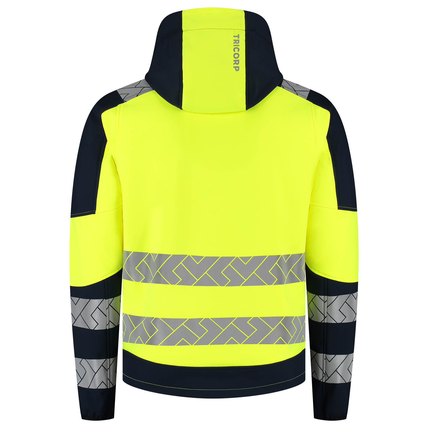 Tricorp Workwear High Vis Redefined Jassen 406109 Softshell Capuchon HiVis fluo geel-inktblauw(fluoryellowink)