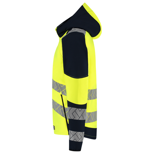 Tricorp Workwear High Vis Redefined Jassen 406109 Softshell Capuchon HiVis fluo geel-inktblauw(fluoryellowink)