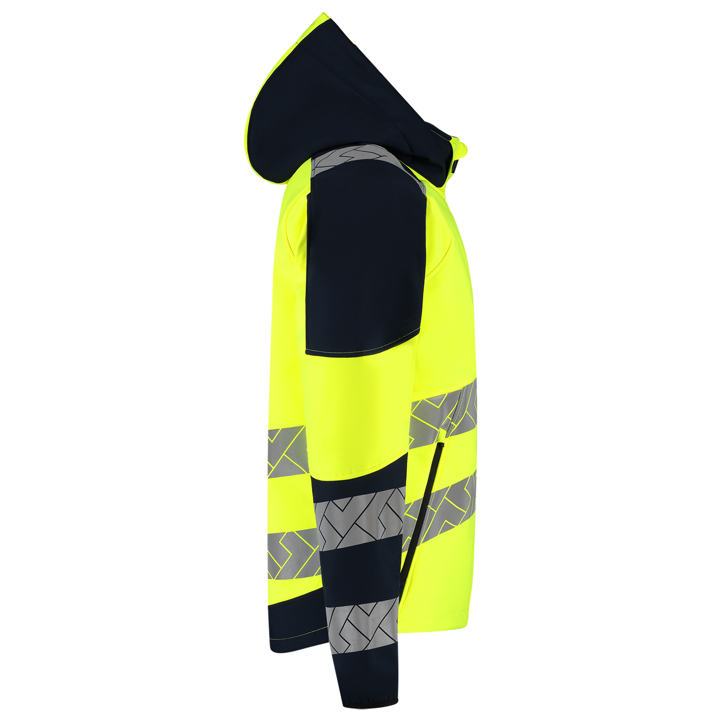 Tricorp Workwear High Vis Redefined Jassen 406109 Softshell Capuchon HiVis fluo geel-inktblauw(fluoryellowink)