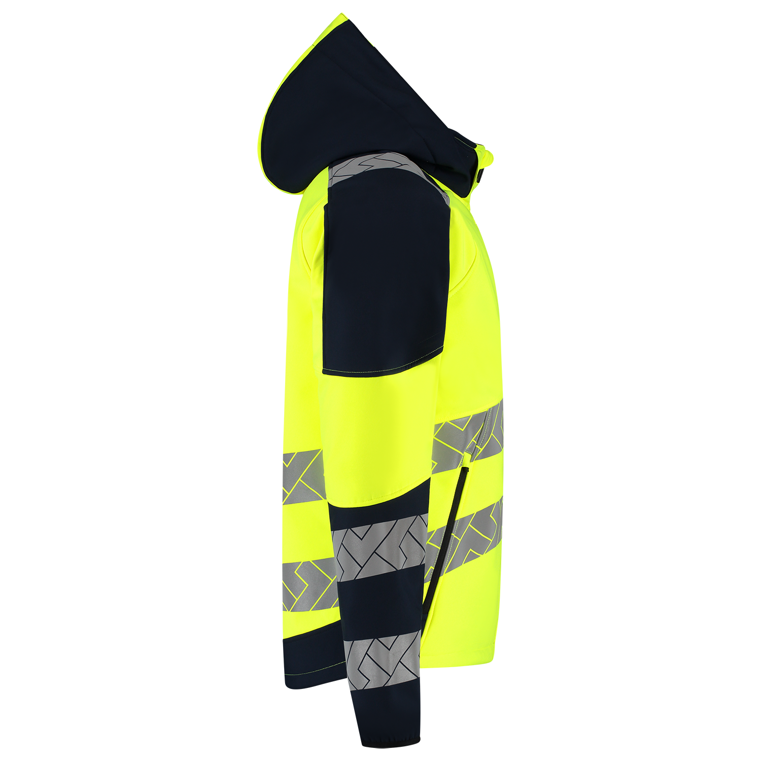 Tricorp Workwear High Vis Redefined Jassen 406109 Softshell Capuchon HiVis fluo geel-inktblauw(fluoryellowink)