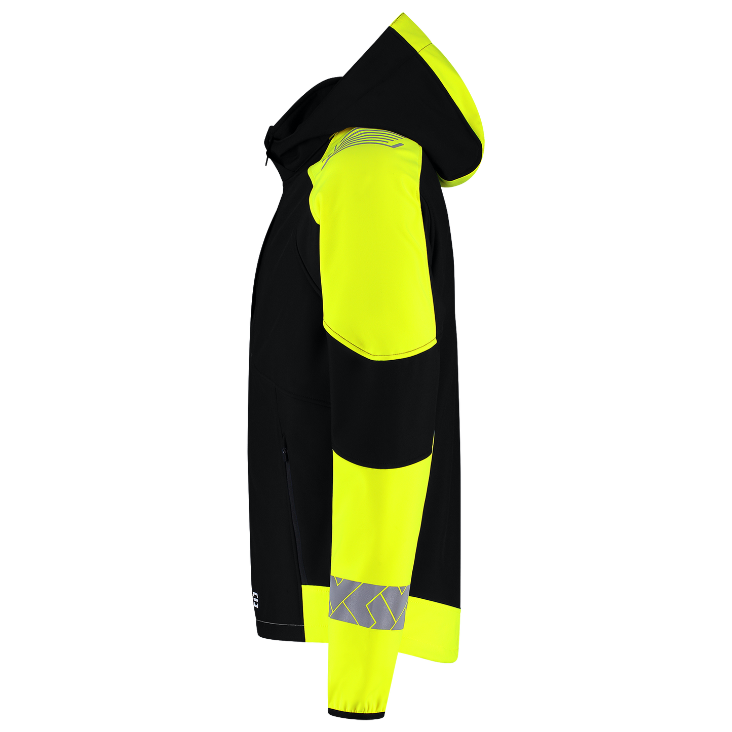 Tricorp Workwear Reflective Redefined Jassen 406111 Softshell Capuchon HiVis zwart-fluo geel(blackfluoryellow)