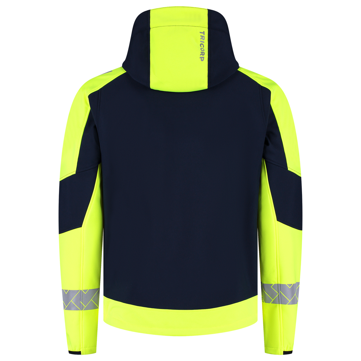 Tricorp Workwear Reflective Redefined Jassen 406111 Softshell Capuchon HiVis inktblauw-fluo geel(inkfluoryellow)