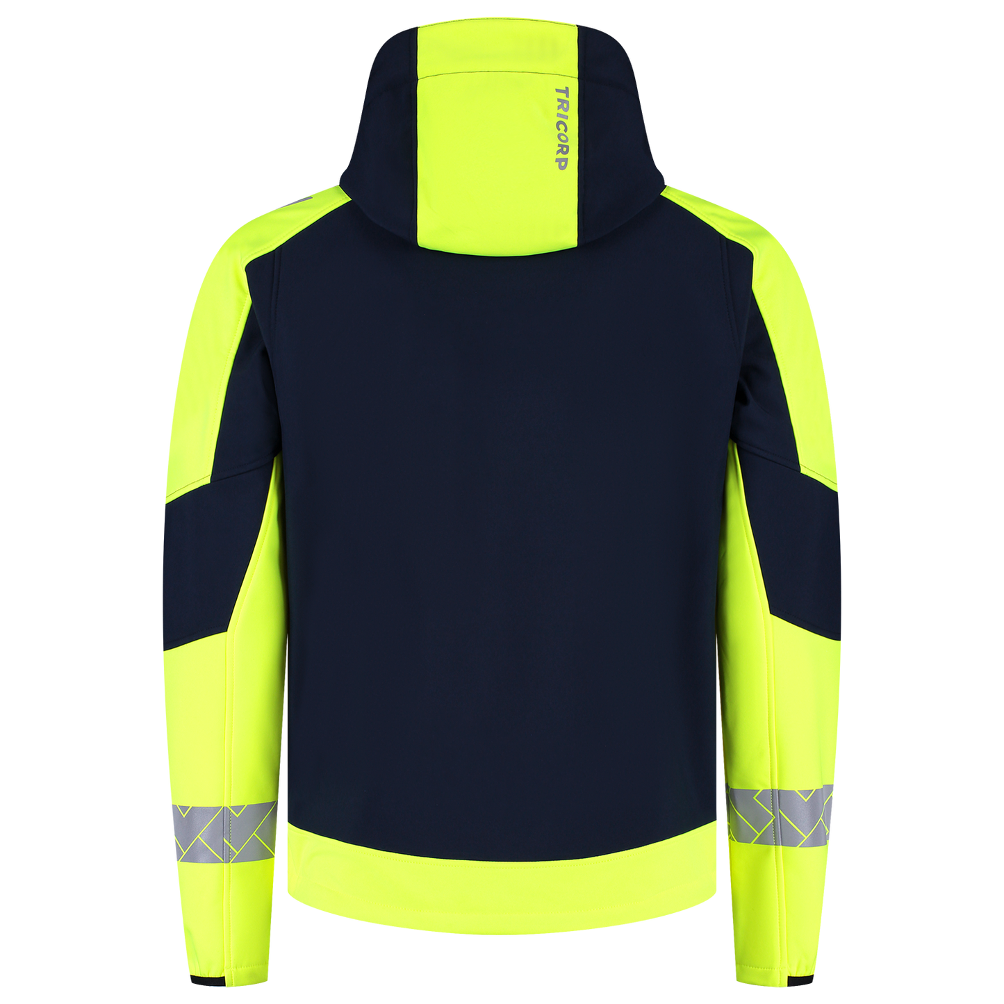 Tricorp Workwear Reflective Redefined Jassen 406111 Softshell Capuchon HiVis inktblauw-fluo geel(inkfluoryellow)