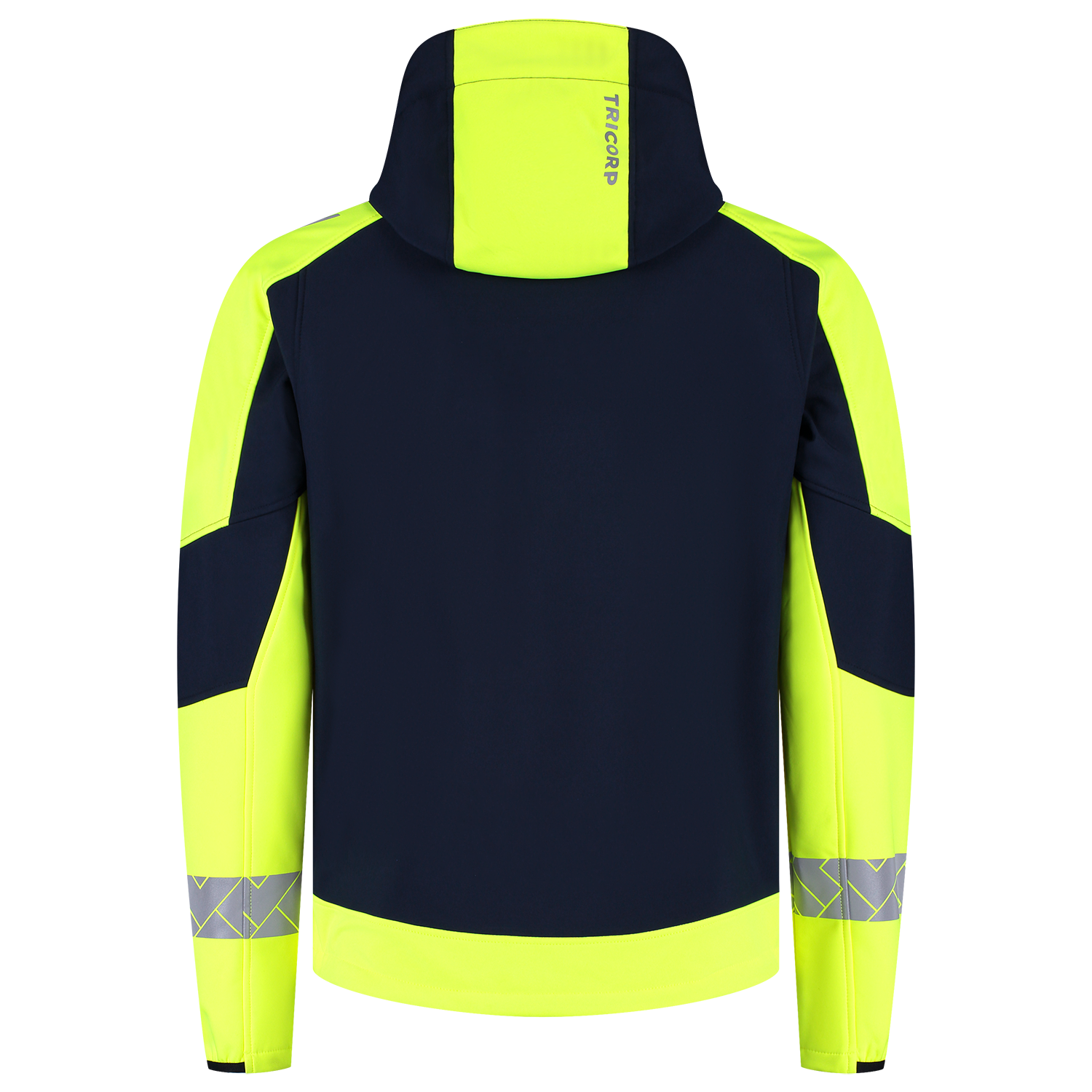 Tricorp Workwear Reflective Redefined Jassen 406111 Softshell Capuchon HiVis inktblauw-fluo geel(inkfluoryellow)