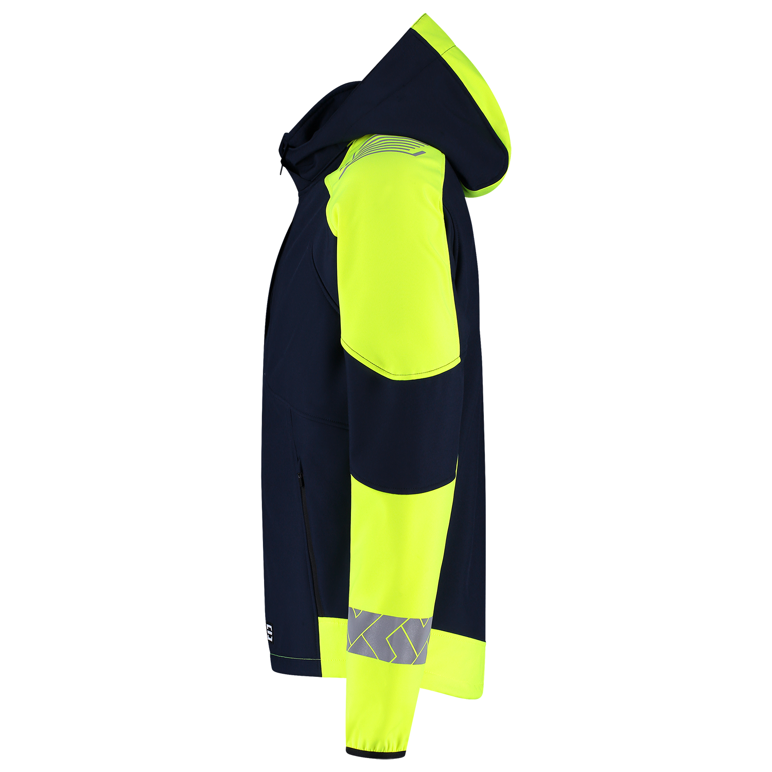 Tricorp Workwear Reflective Redefined Jassen 406111 Softshell Capuchon HiVis inktblauw-fluo geel(inkfluoryellow)