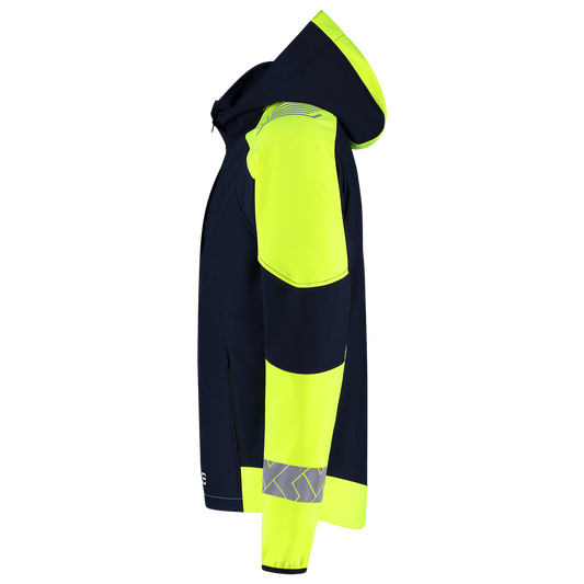 Tricorp Workwear Reflective Redefined Jassen 406111 Softshell Capuchon HiVis inktblauw-fluo geel(inkfluoryellow)