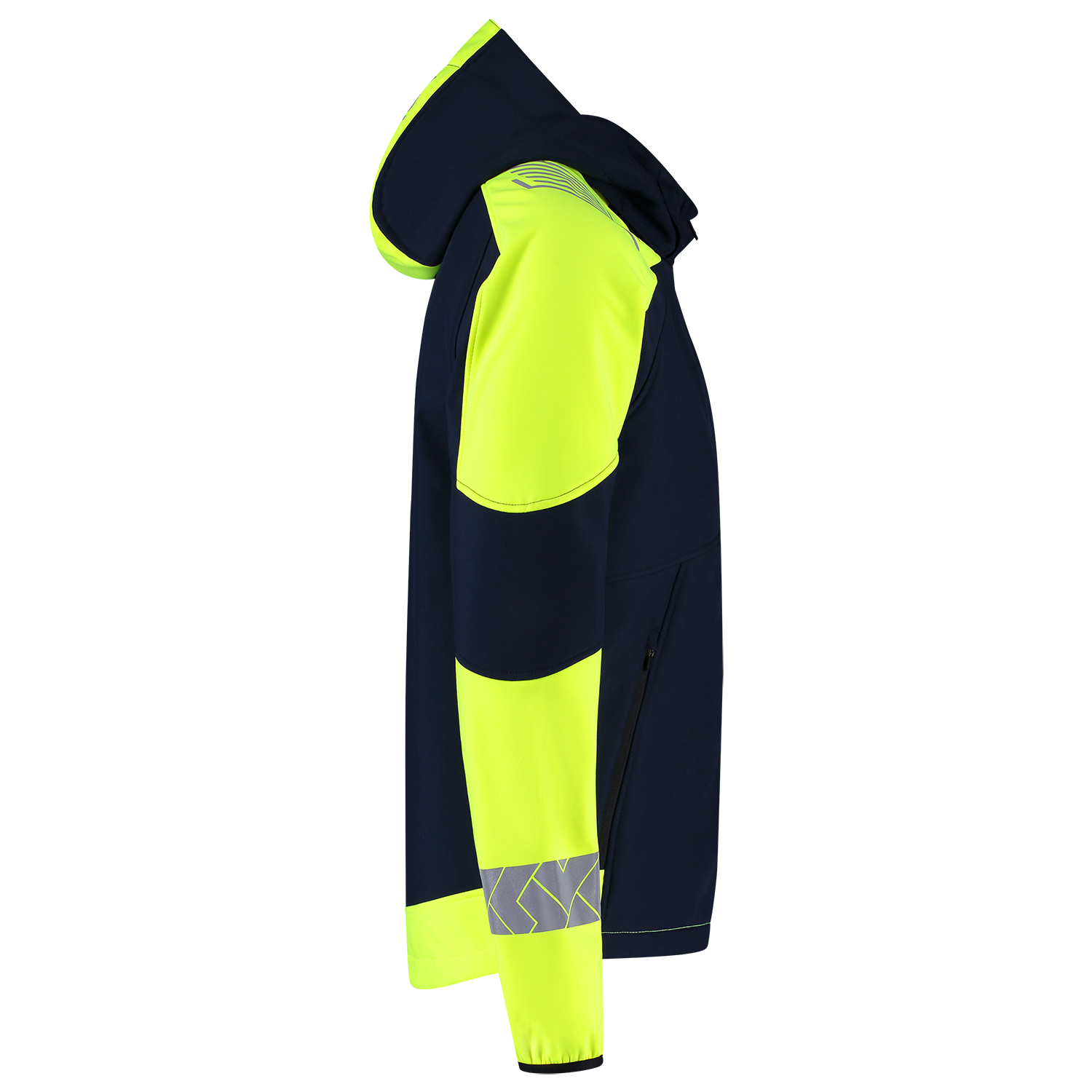 Tricorp Workwear Reflective Redefined Jassen 406111 Softshell Capuchon HiVis inktblauw-fluo geel(inkfluoryellow)