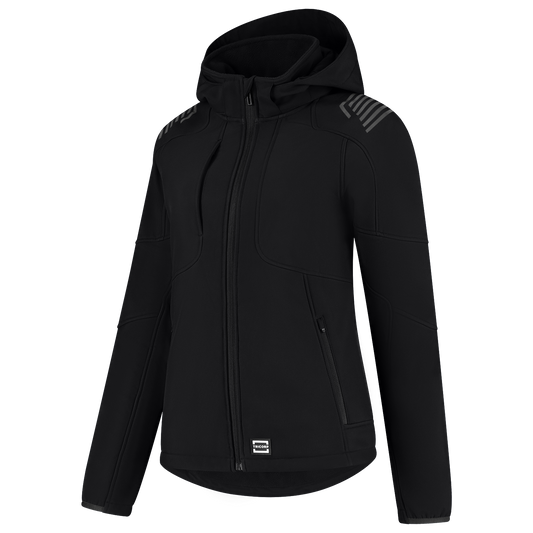 Tricorp Workwear Unicolor Redefined Jassen 406113 Softshell Capuchon Luxe Dames zwart(black)