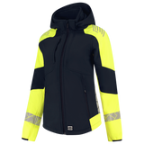 Tricorp Workwear Reflective Redefined Jassen 406115 Softshell Capuchon Dames HiVis inktblauw-fluo geel(inkfluoryellow)