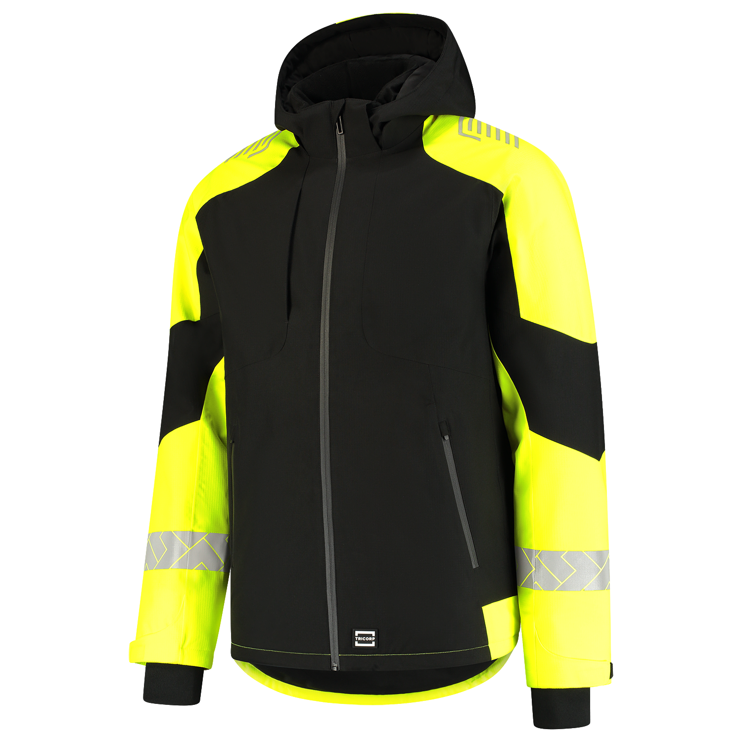 Tricorp Workwear Reflective Redefined Winterjas 406117 Ripstop zwart-fluo geel(blackfluoryellow)