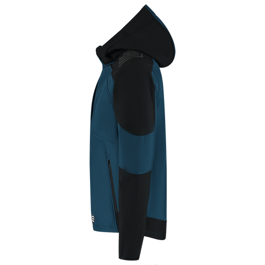 Tricorp Workwear Bicolor Redefined Jassen 406118 Softshell Capuchon teal-zwart(tealblack)