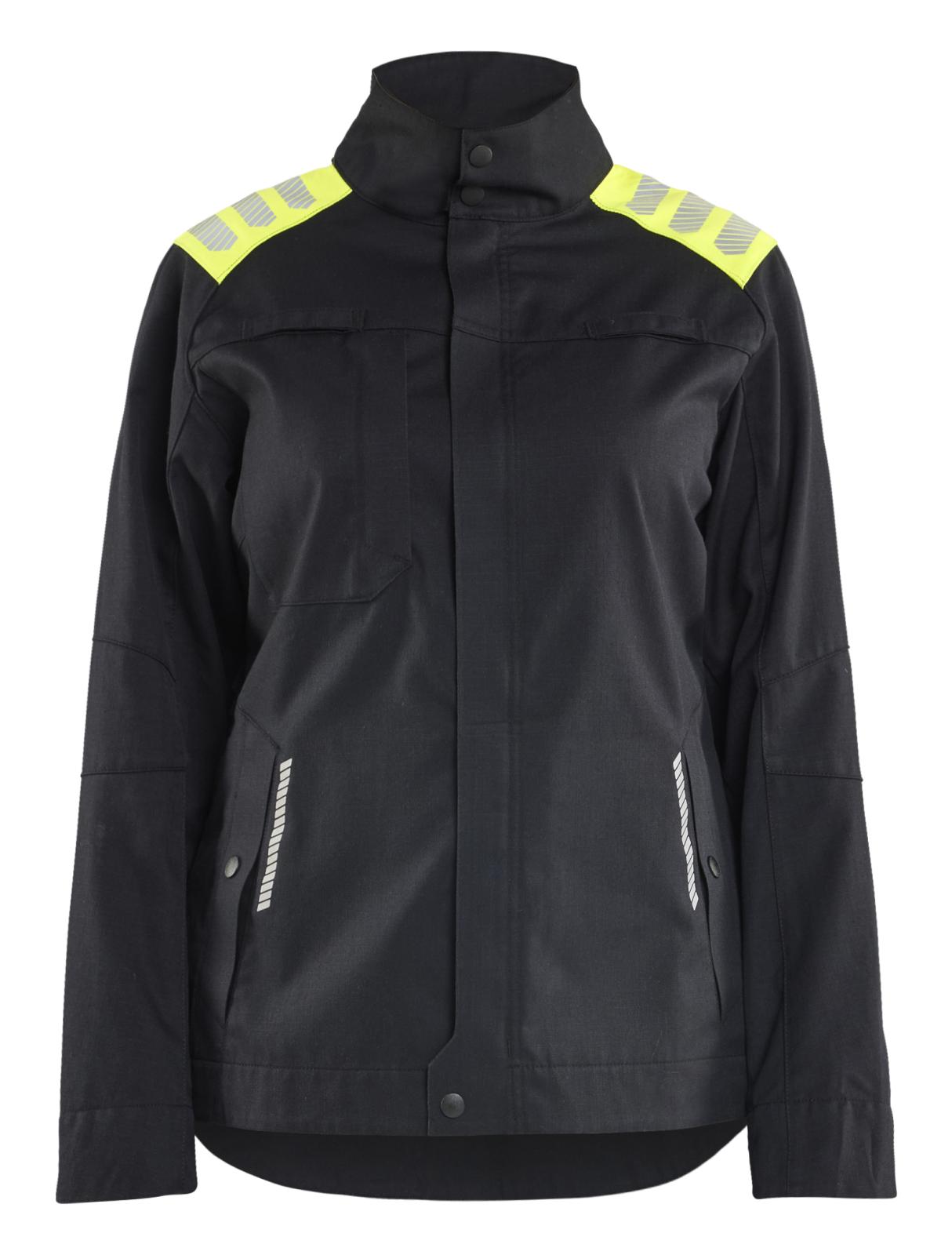Blaklader Vlamvertragend Multinorm Jack 40701512 Multinorm damesjack inherent vlamwerend antistatisch dames zwart-fluo geel(9933)