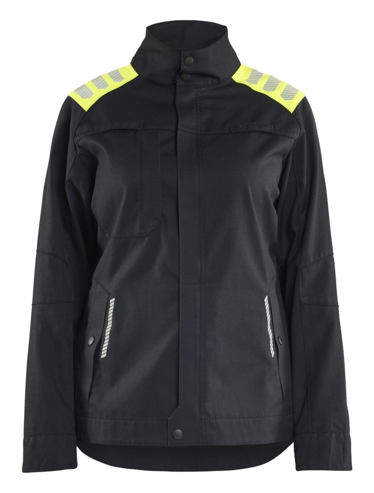 Blaklader Vlamvertragend Multinorm Jack 40701512 Multinorm damesjack inherent vlamwerend antistatisch dames zwart-fluo geel(9933)