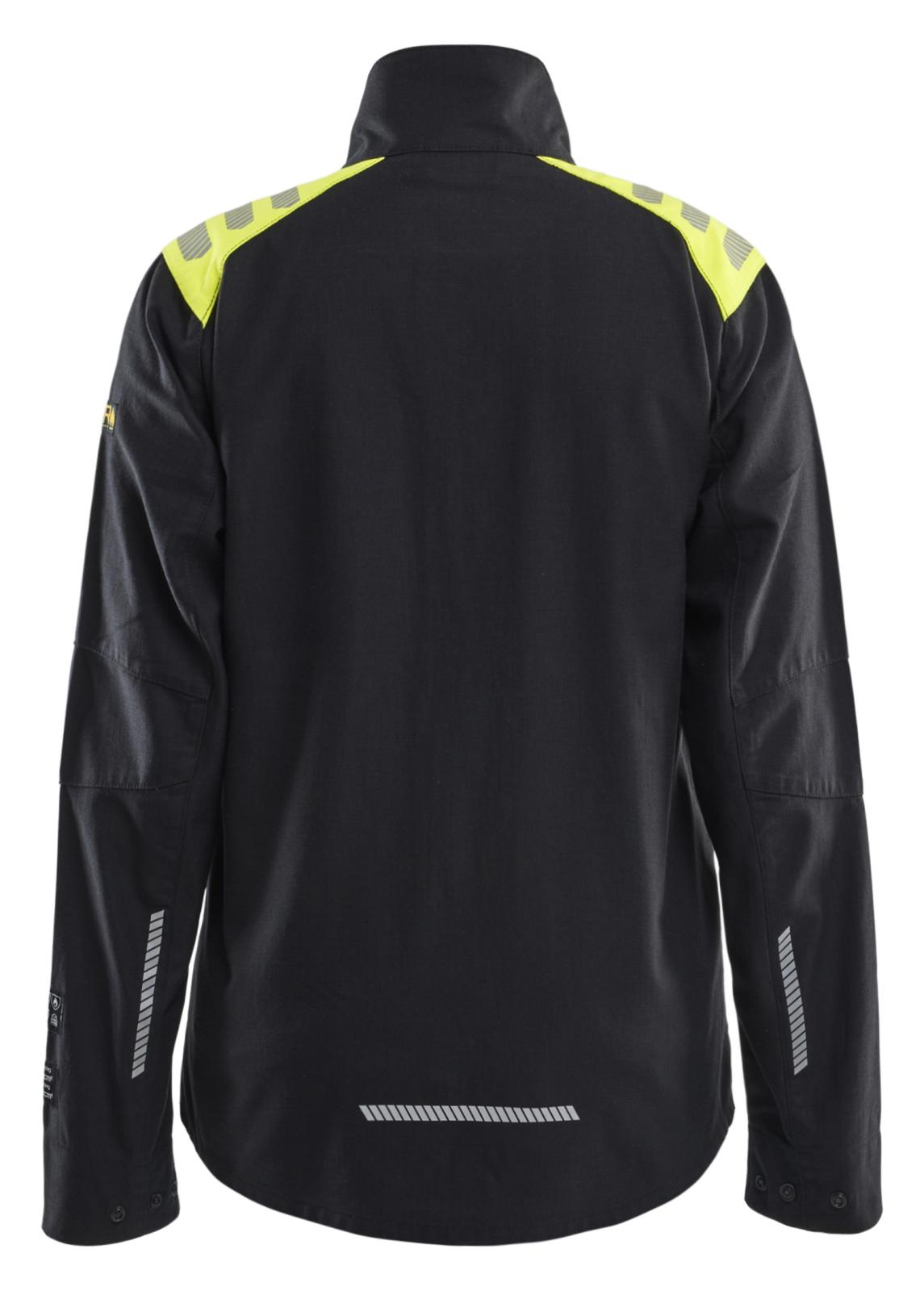 Blaklader Vlamvertragend Multinorm Dames Overhemd 40721512 dames inherent vlamwerend antistatisch reflectie HiVis zwart-fluo geel(9933)