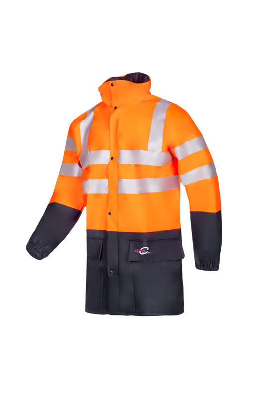 Sioen Jassen Carmaux  fluo oranje-marineblauw