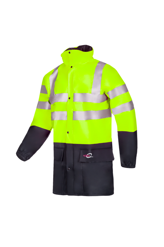 Sioen Jassen Carmaux  fluo geel-marineblauw