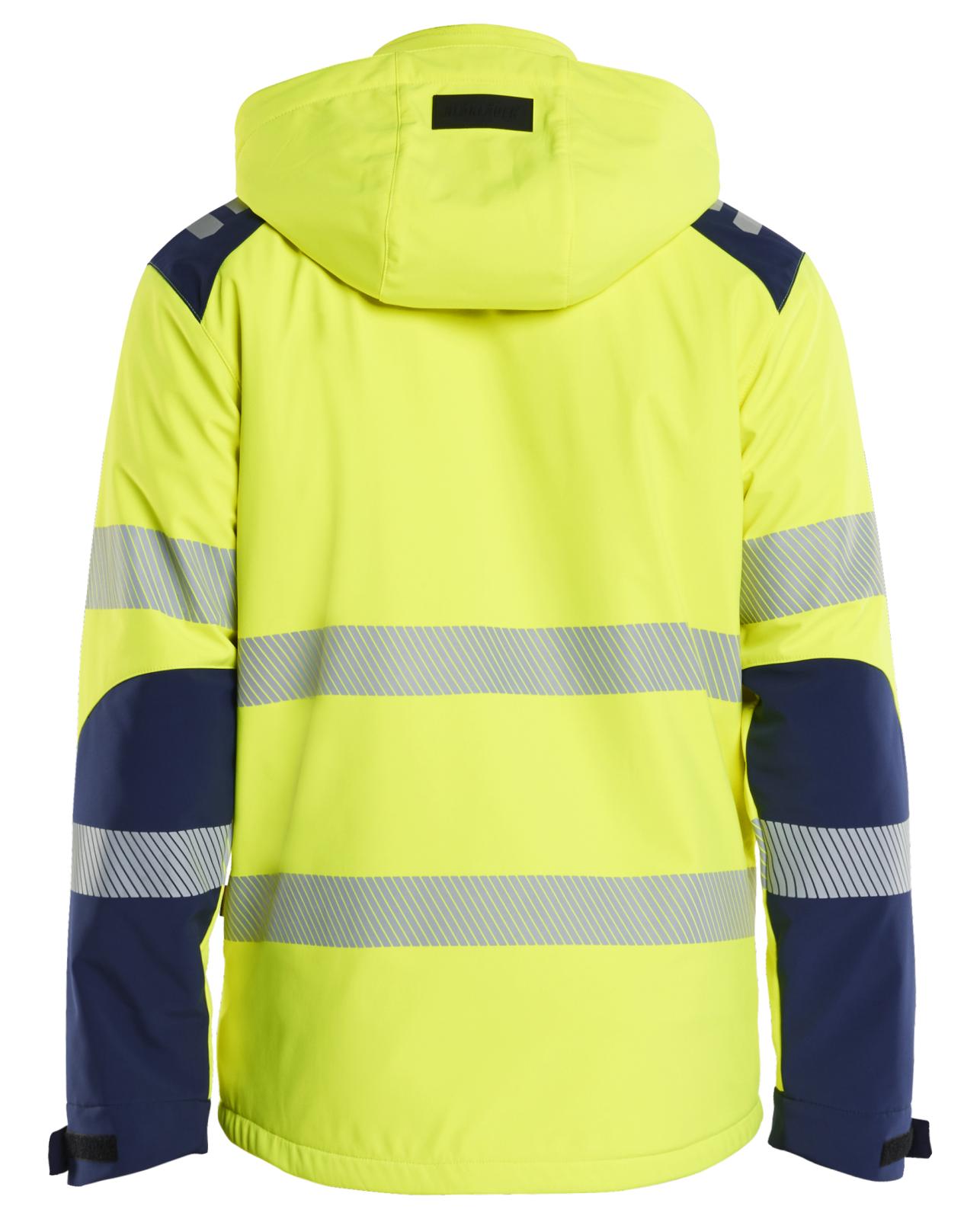 Blaklader High Vis Winterjas 44002513 lichtgewicht softshell HiVis fluo geel-marineblauw(3389)