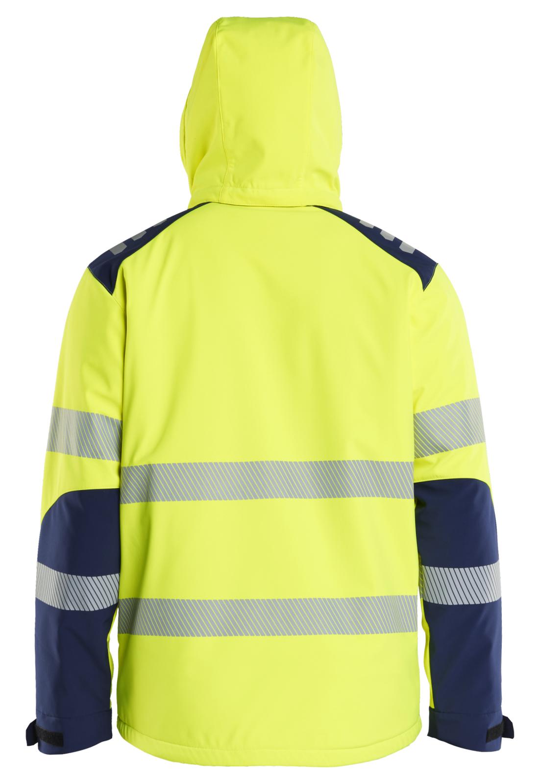 Blaklader High Vis Winterjas 44002513 lichtgewicht softshell HiVis fluo geel-marineblauw(3389)