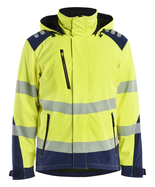 Blaklader High Vis Softshell Winterjas 44002513 lichtgewicht softshell HiVis fluo geel-marineblauw(3389)