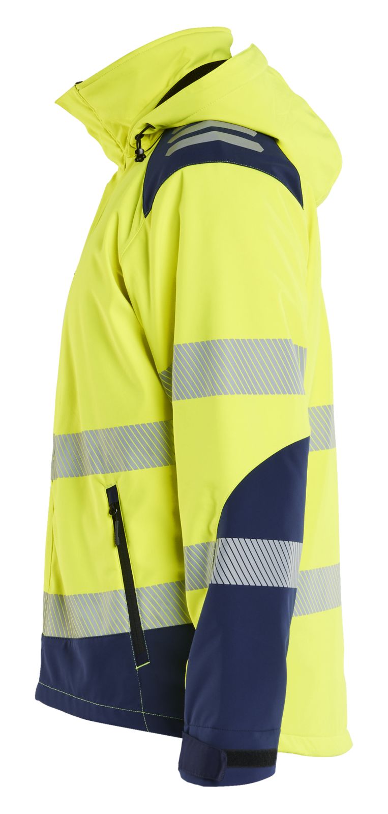 Blaklader High vis Softshell Winterjas 44002513 lichtgewicht softshell HiVis fluo geel-marineblauw(3389)