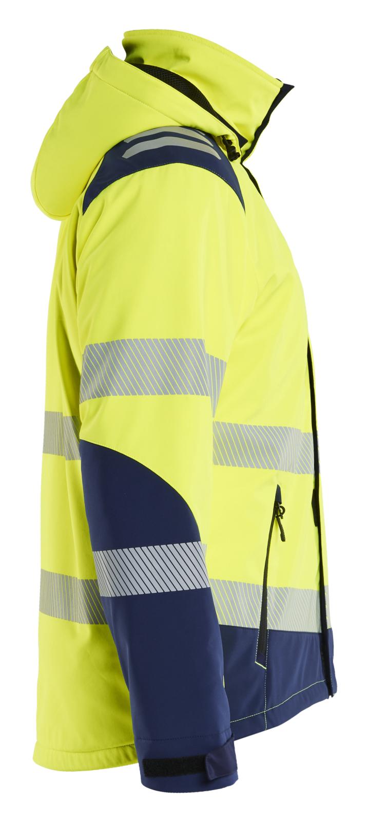 Blaklader High Vis Winterjas 44002513 lichtgewicht softshell HiVis fluo geel-marineblauw(3389)