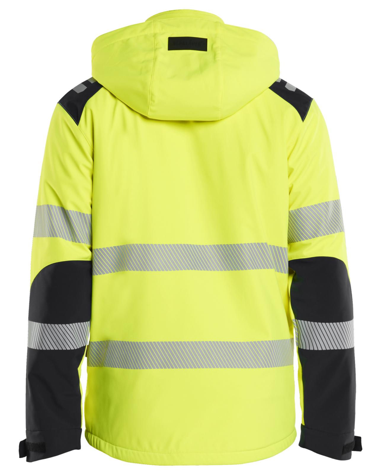 Blaklader High Vis Winterjas 44002513 lichtgewicht softshell HiVis fluo geel-zwart(3399)
