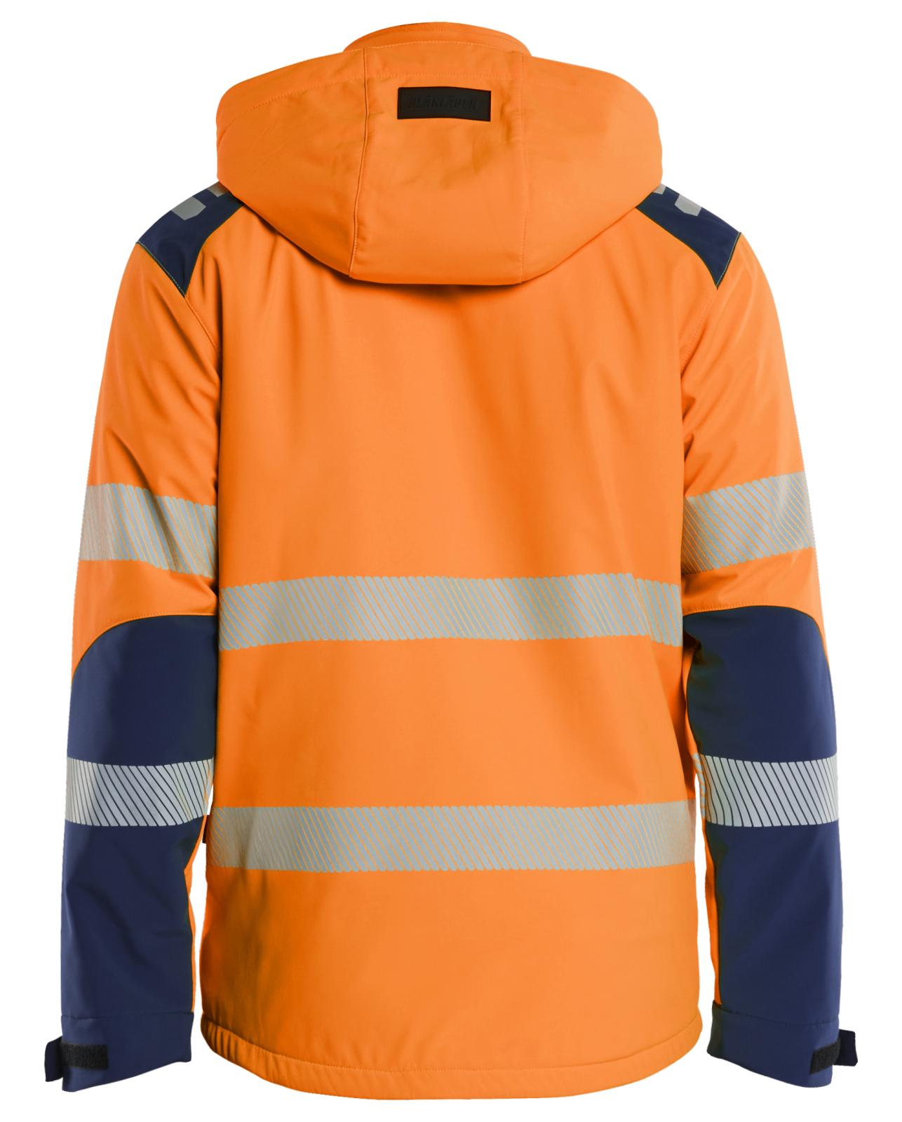 Blaklader High Vis Winterjas 44002513 lichtgewicht softshell HiVis fluo oranje-marineblauw(5389)