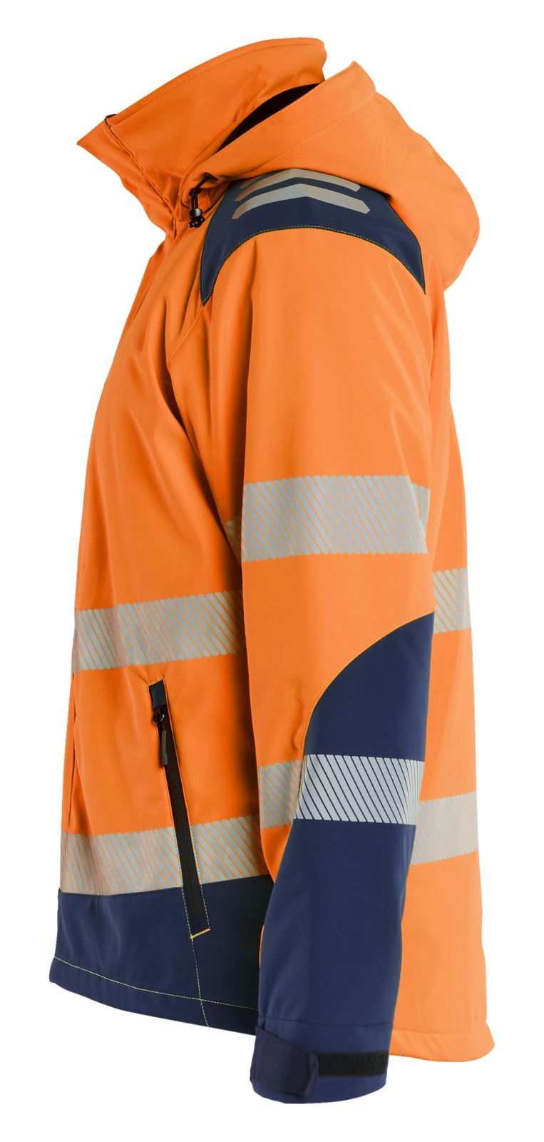 Blaklader High vis Softshell Winterjas 44002513 lichtgewicht softshell HiVis fluo oranje-marineblauw(5389)