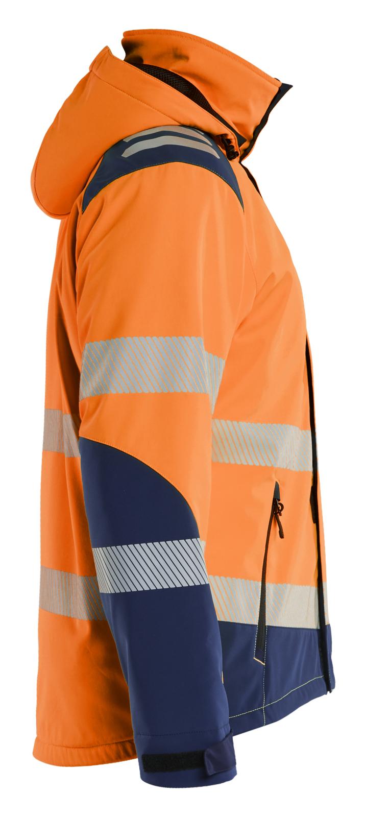 Blaklader High Vis Winterjas 44002513 lichtgewicht softshell HiVis fluo oranje-marineblauw(5389)