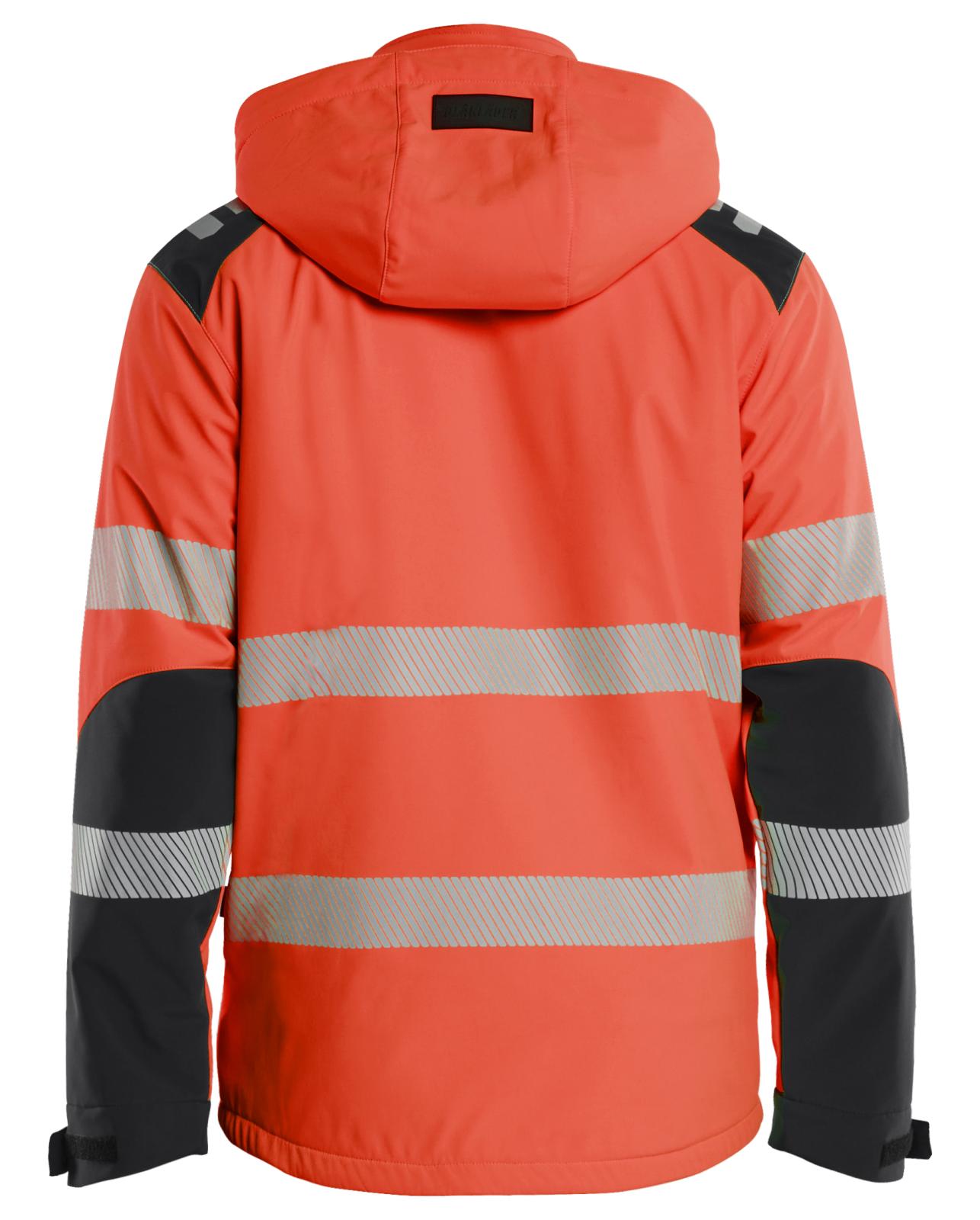 Blaklader High Vis Winterjas 44002513 lichtgewicht softshell HiVis fluo rood-zwart(5599)